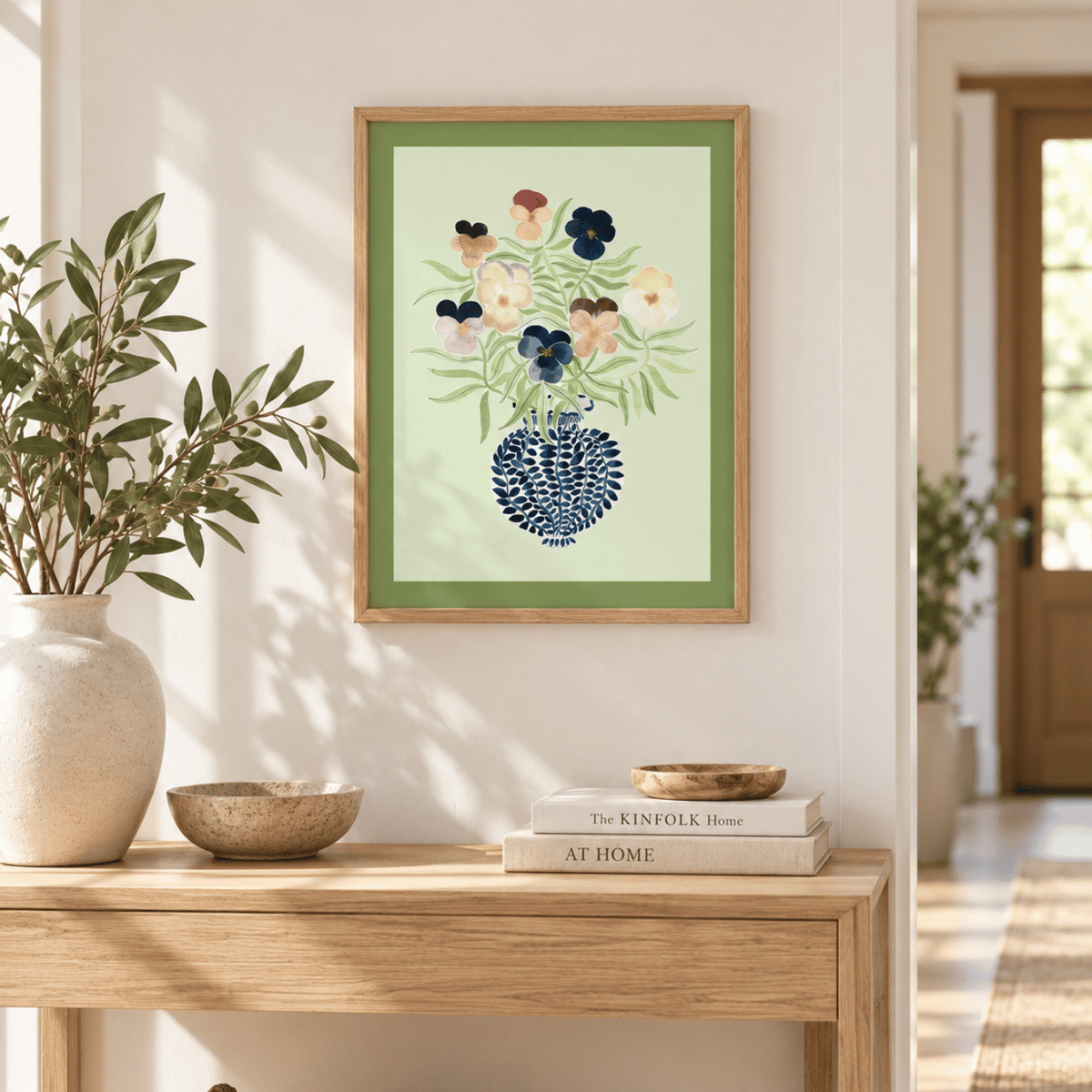 Pansy Garden Vase Canvas Print