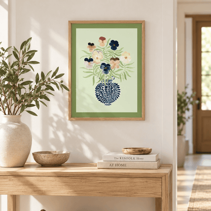 Pansy Garden Vase Canvas Print