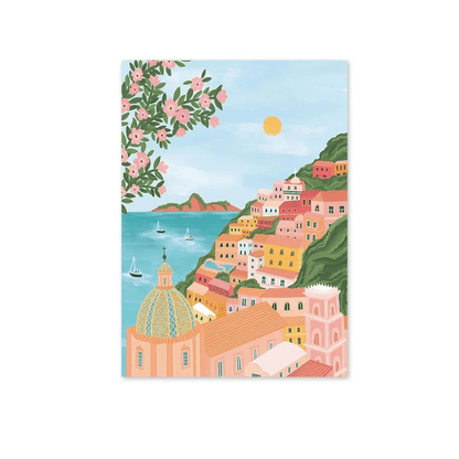 Positano In Bloom Canvas Print