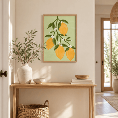 Lemon Blossom Branch Canvas Print