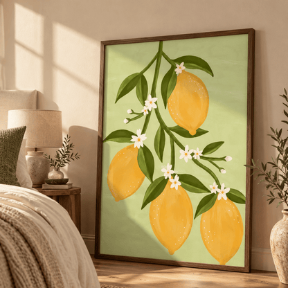 Lemon Blossom Branch Canvas Print