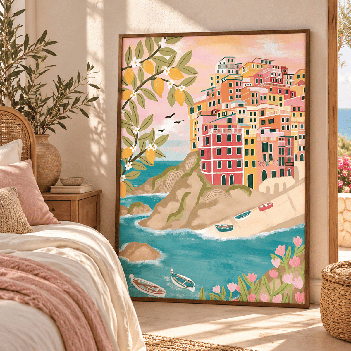 Lemon Coast Cinque Terre Canvas Print