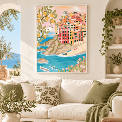 Lemon Coast Cinque Terre Canvas Print