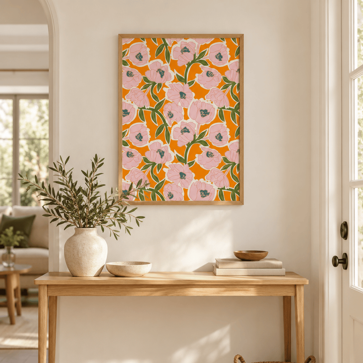 Blush Bloom Repeat Canvas Print