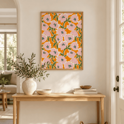 Blush Bloom Repeat Canvas Print