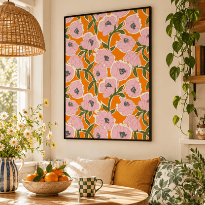 Blush Bloom Repeat Canvas Print