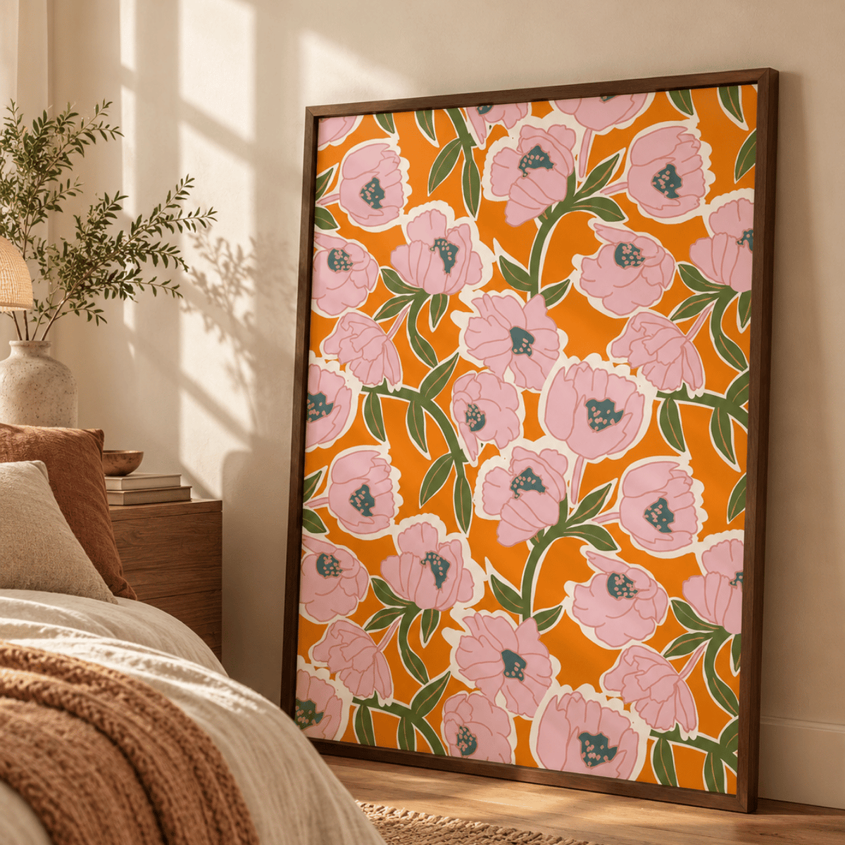 Blush Bloom Repeat Canvas Print