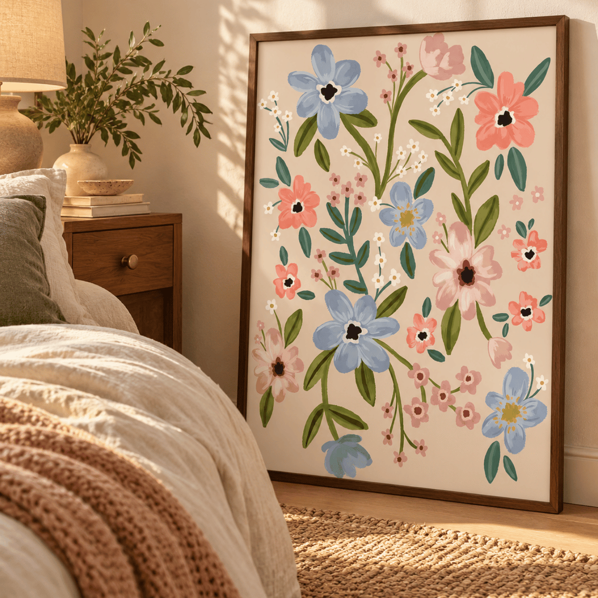 Pastel Meadow Bloom Canvas Print