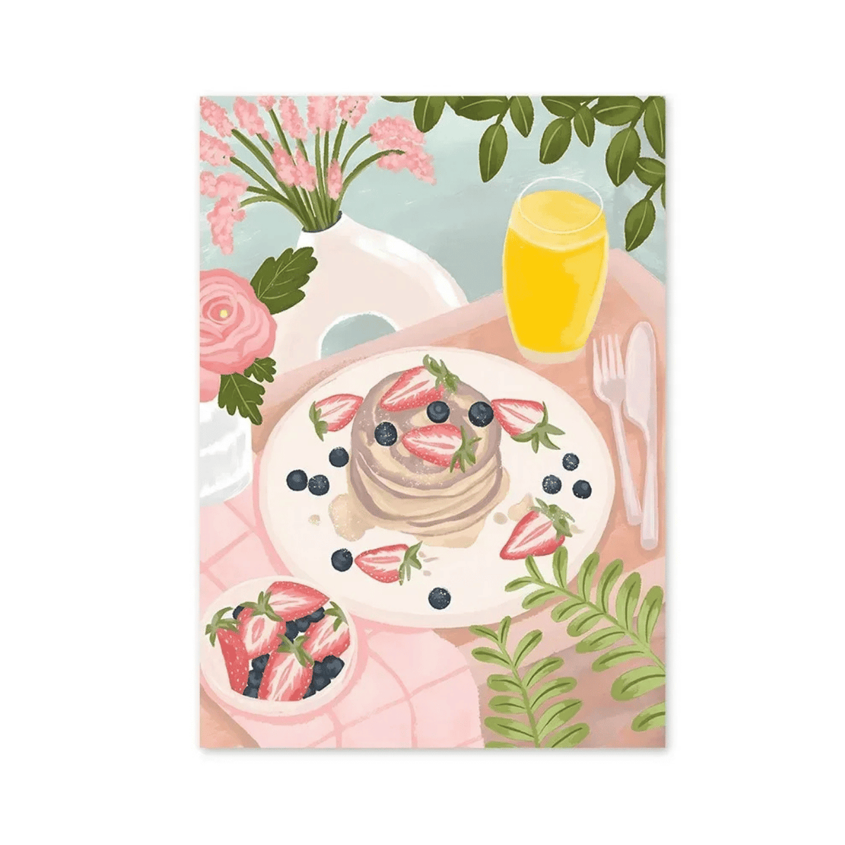 Strawberry Sunday Pancakes Canvas Print