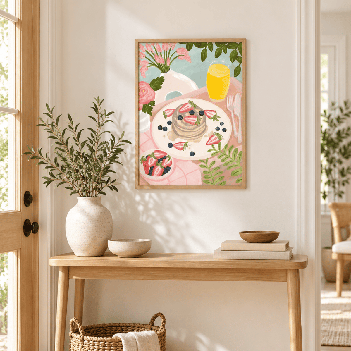 Strawberry Sunday Pancakes Canvas Print