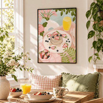 Strawberry Sunday Pancakes Canvas Print