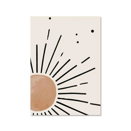 Radiant Terracotta Sun Canvas Print
