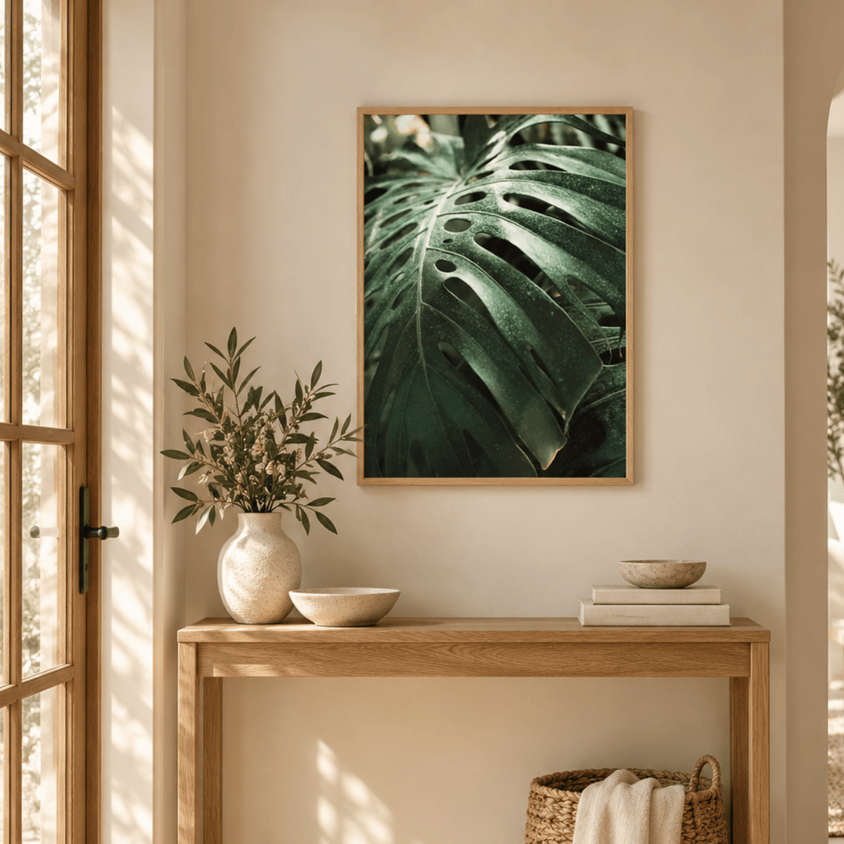 Monstera Vein Study Canvas Print