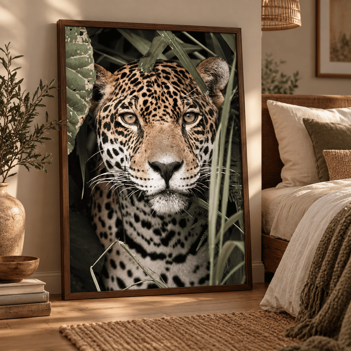 Jungle Stare Jaguar Canvas Print