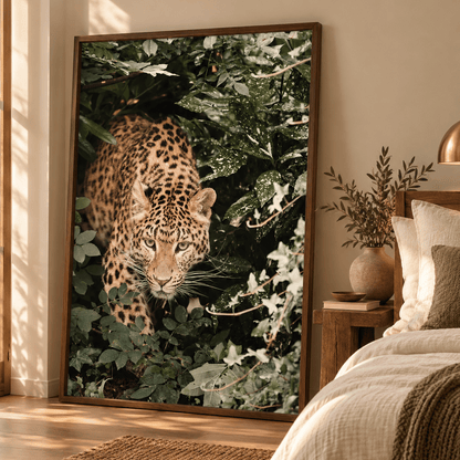 Emerging From The Wild Leopard Canvas Print