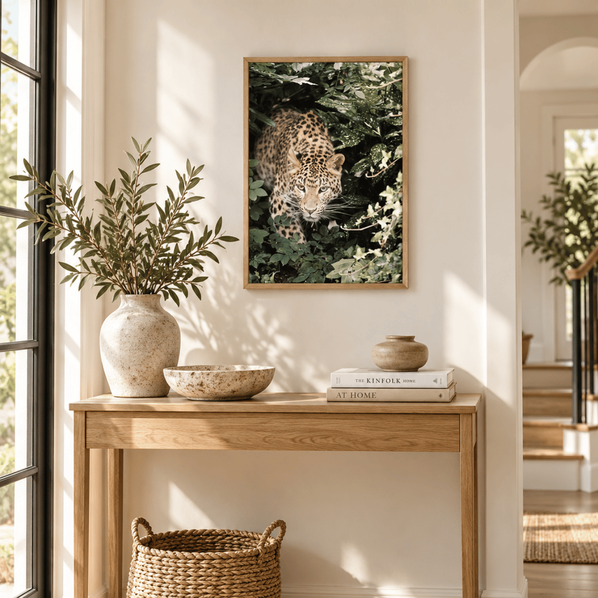 Emerging From The Wild Leopard Canvas Print