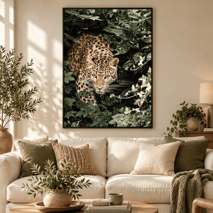 Emerging From The Wild Leopard Canvas Print