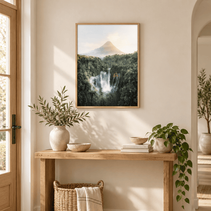 Tumpak Sewu & Mount Semeru Canvas Print