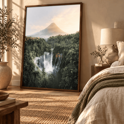 Tumpak Sewu & Mount Semeru Canvas Print
