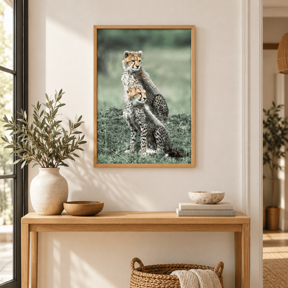 Cheetah Cubs On Watch Canvas Print