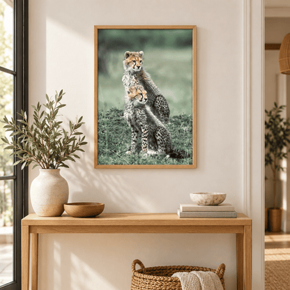 Cheetah Cubs On Watch Canvas Print