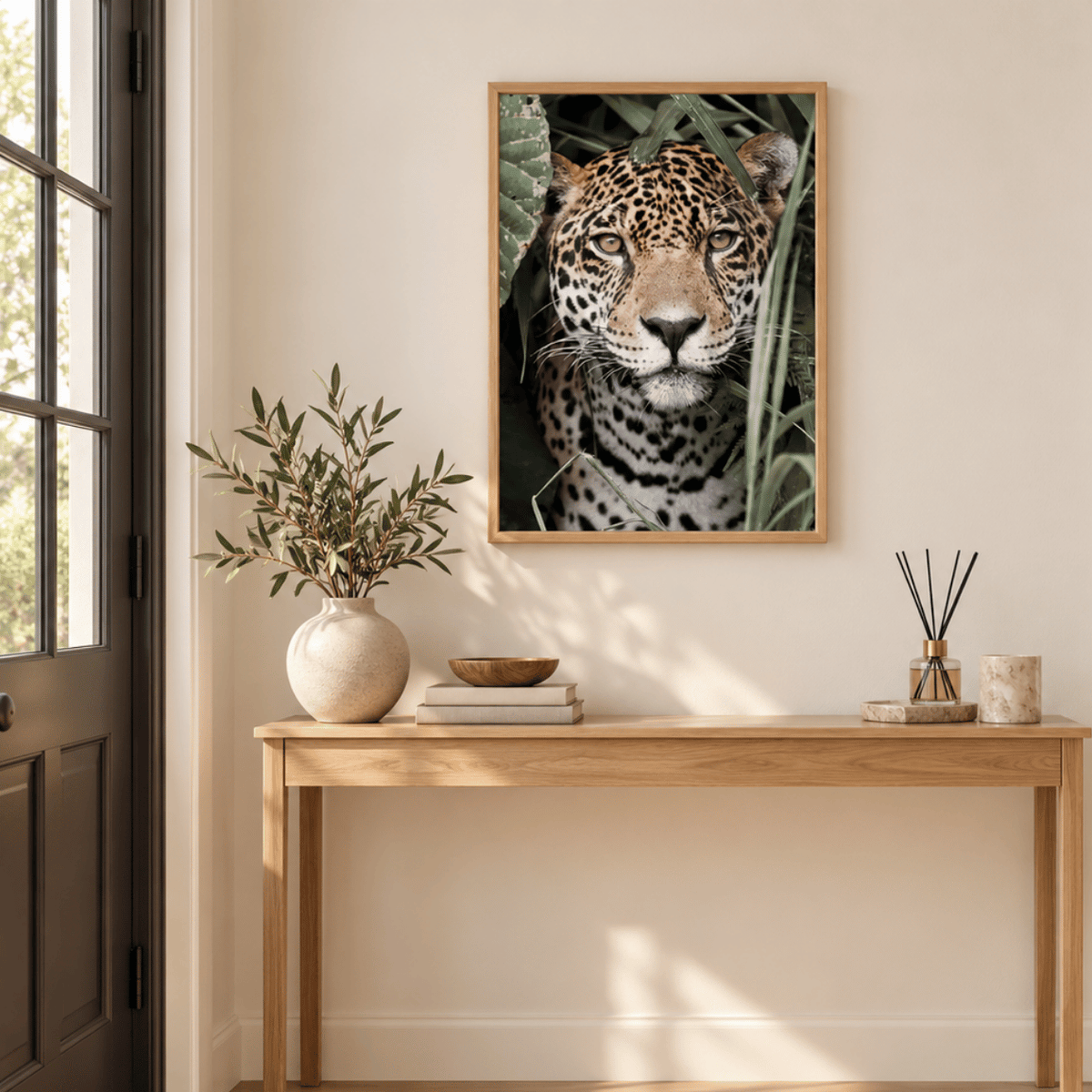 Jungle Stare Jaguar Canvas Print
