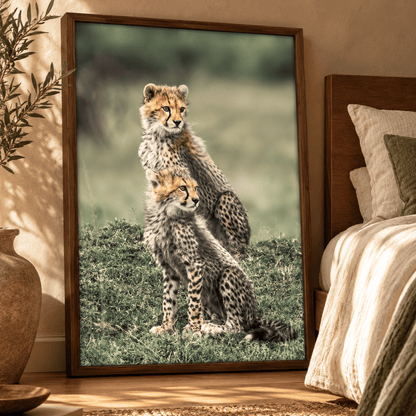 Cheetah Cubs On Watch Canvas Print