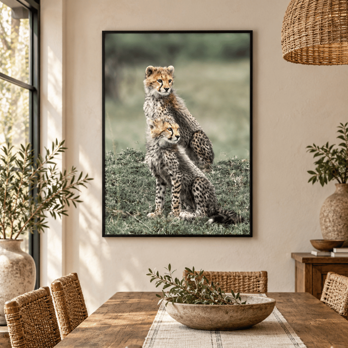 Cheetah Cubs On Watch Canvas Print