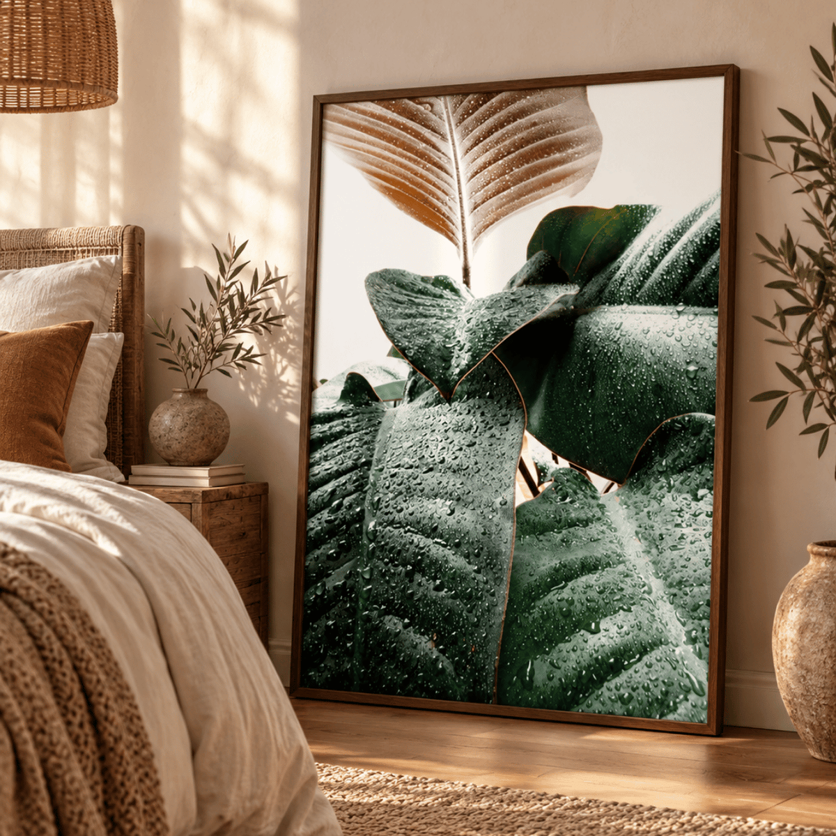 Rainwashed Rubber Plant Canvas Print