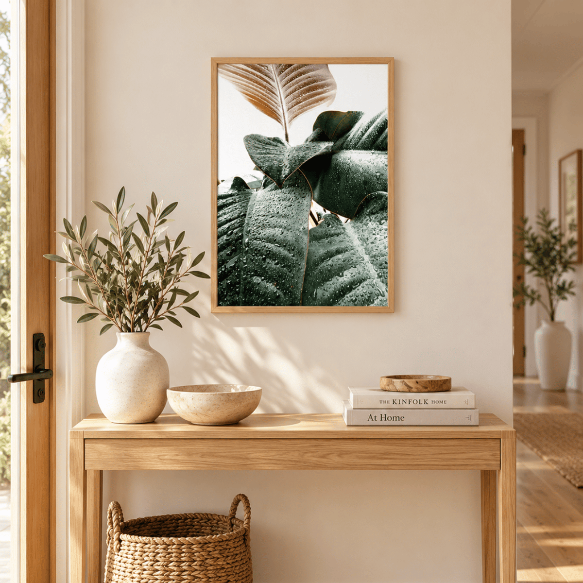 Rainwashed Rubber Plant Canvas Print