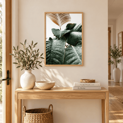 Rainwashed Rubber Plant Canvas Print