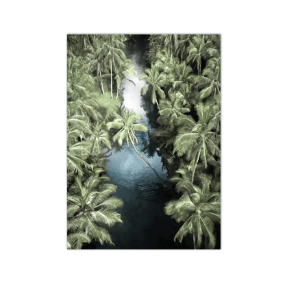 Emerald Lagoon Palms Canvas Print