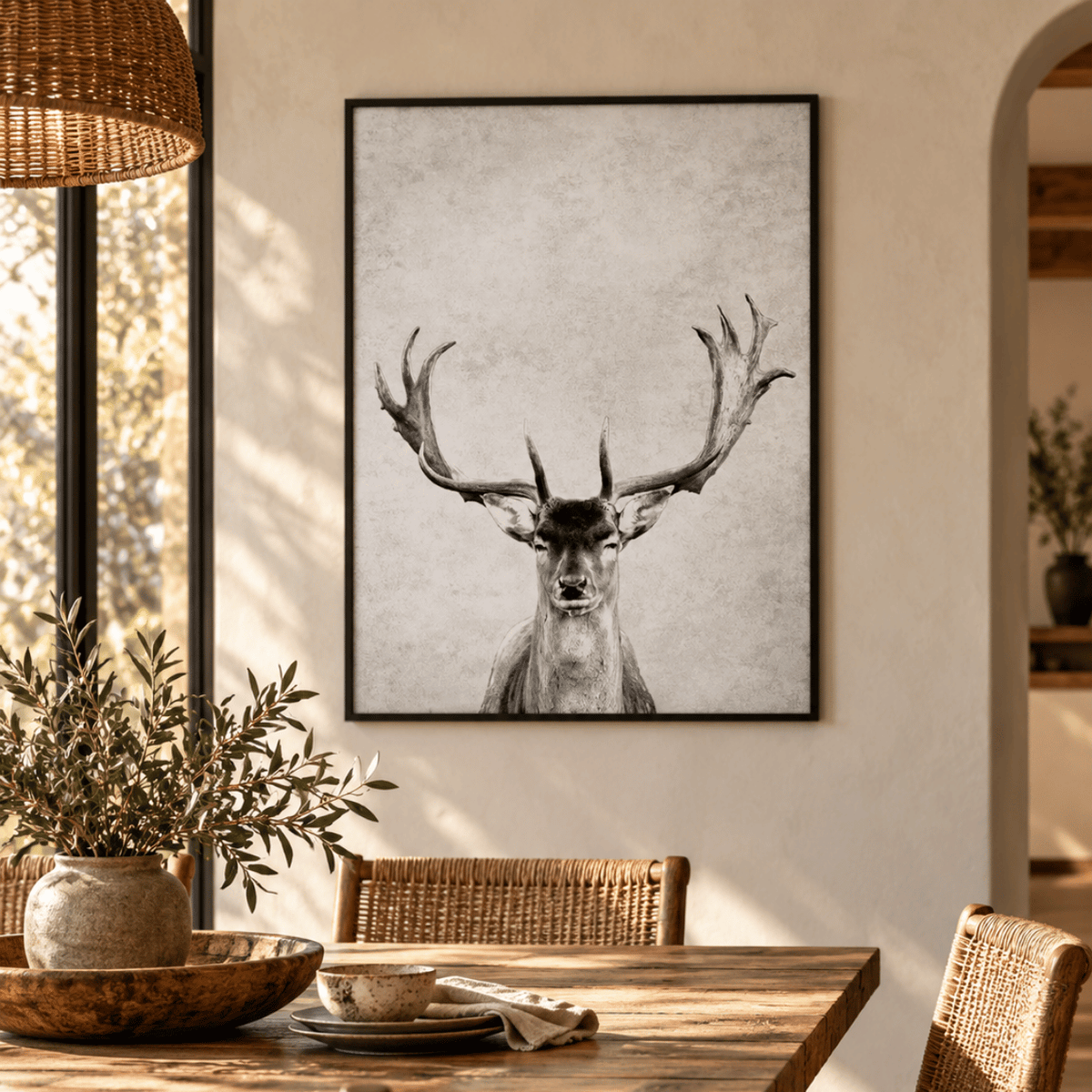 Crowned Stag Canvas Print
