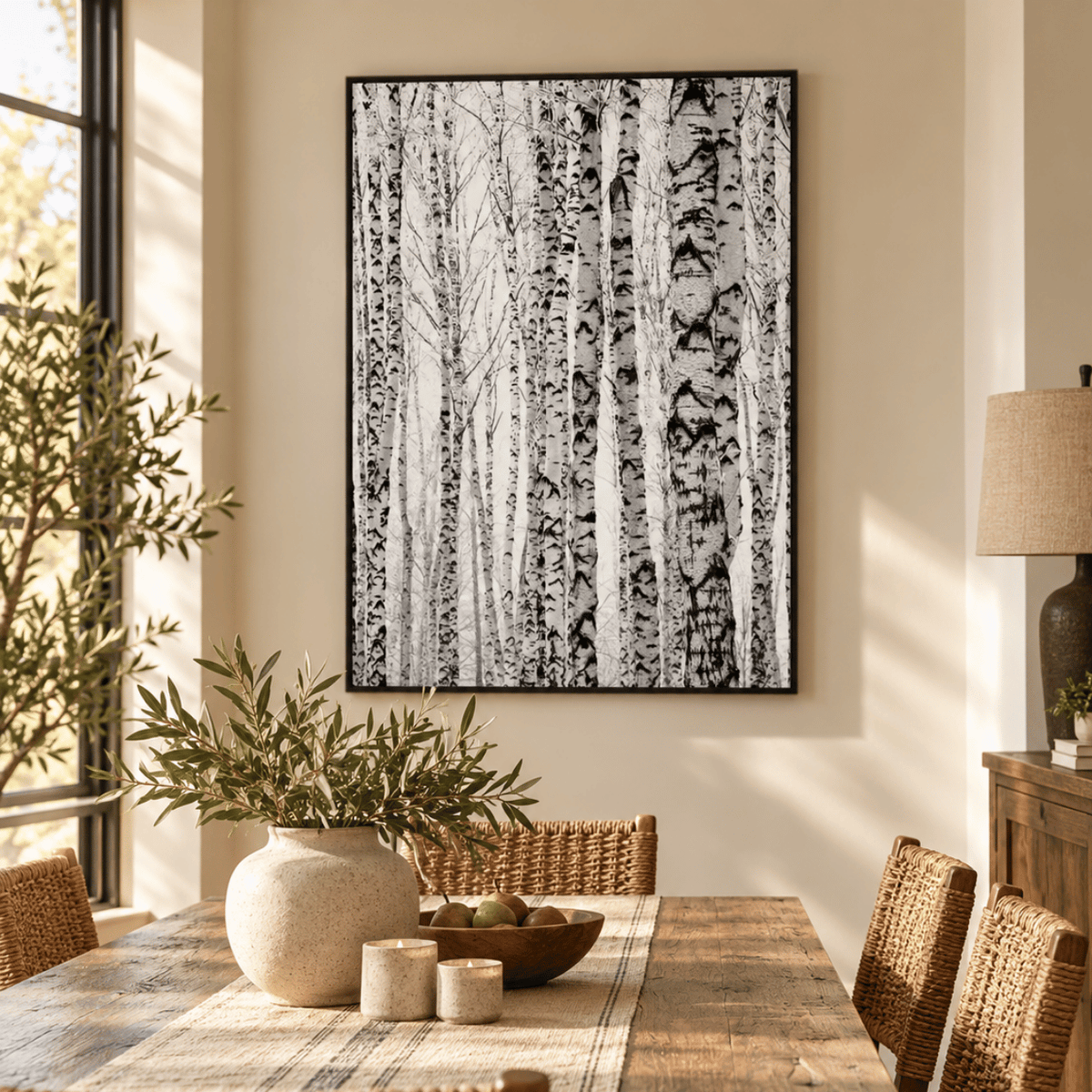 Silver Birch Rhythm Canvas Print