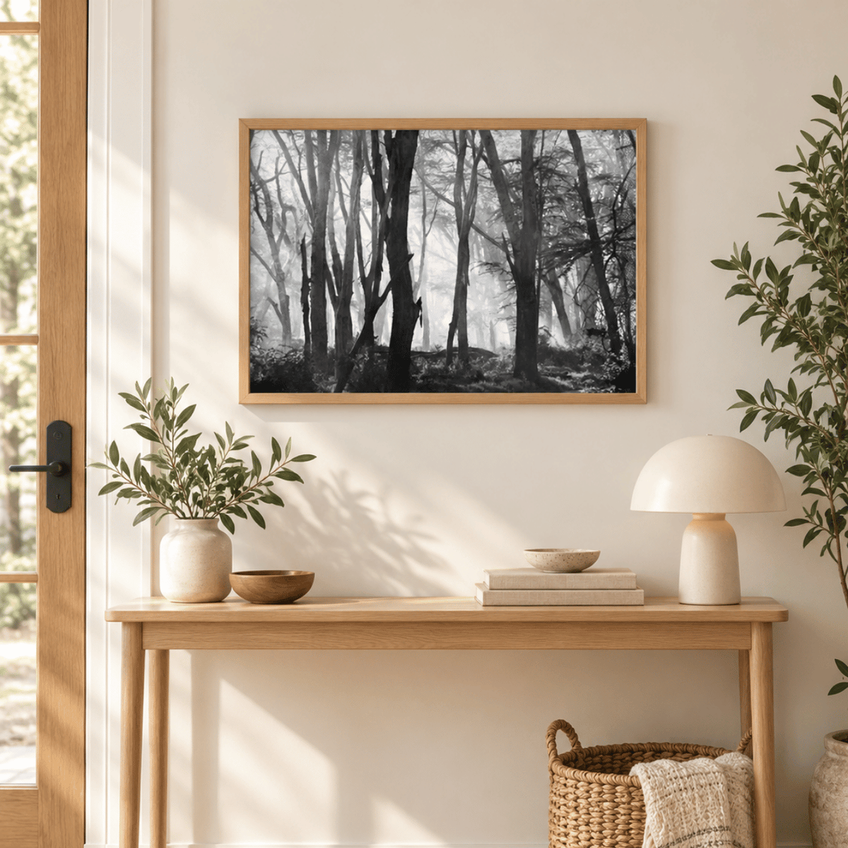 Mist Through The Pines Canvas Print