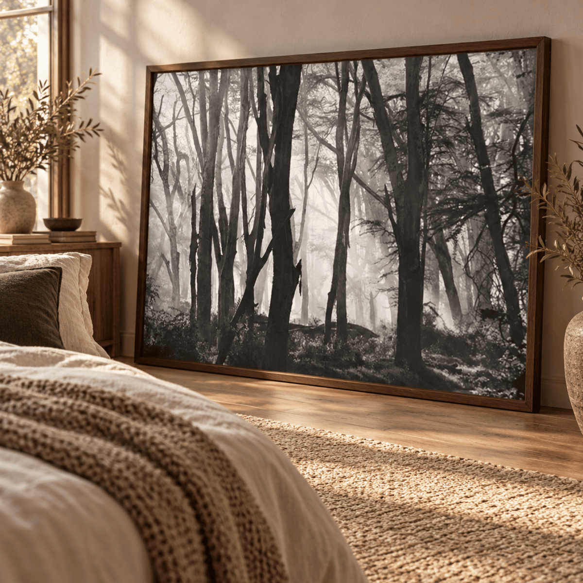 Mist Through The Pines Canvas Print