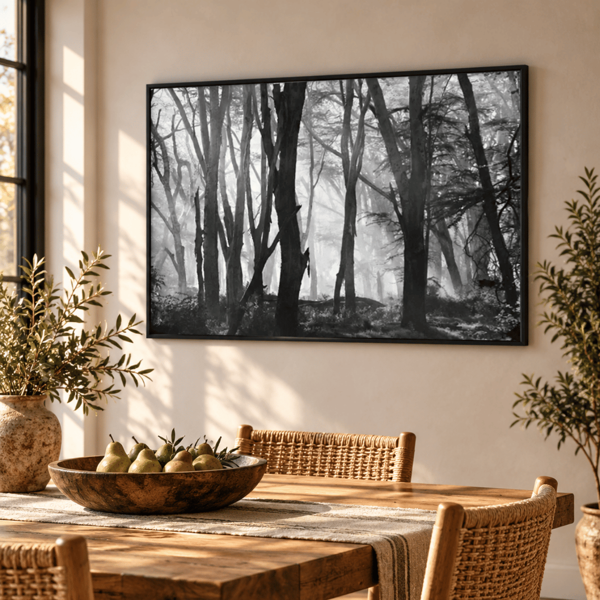Mist Through The Pines Canvas Print