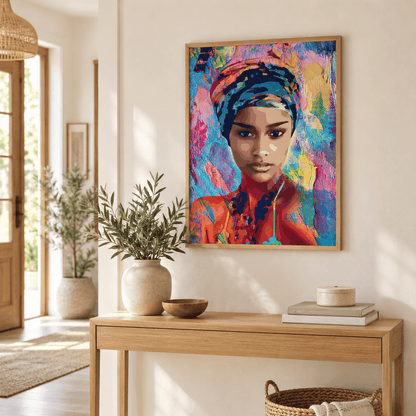 Chromatic Muse Portrait Canvas Print