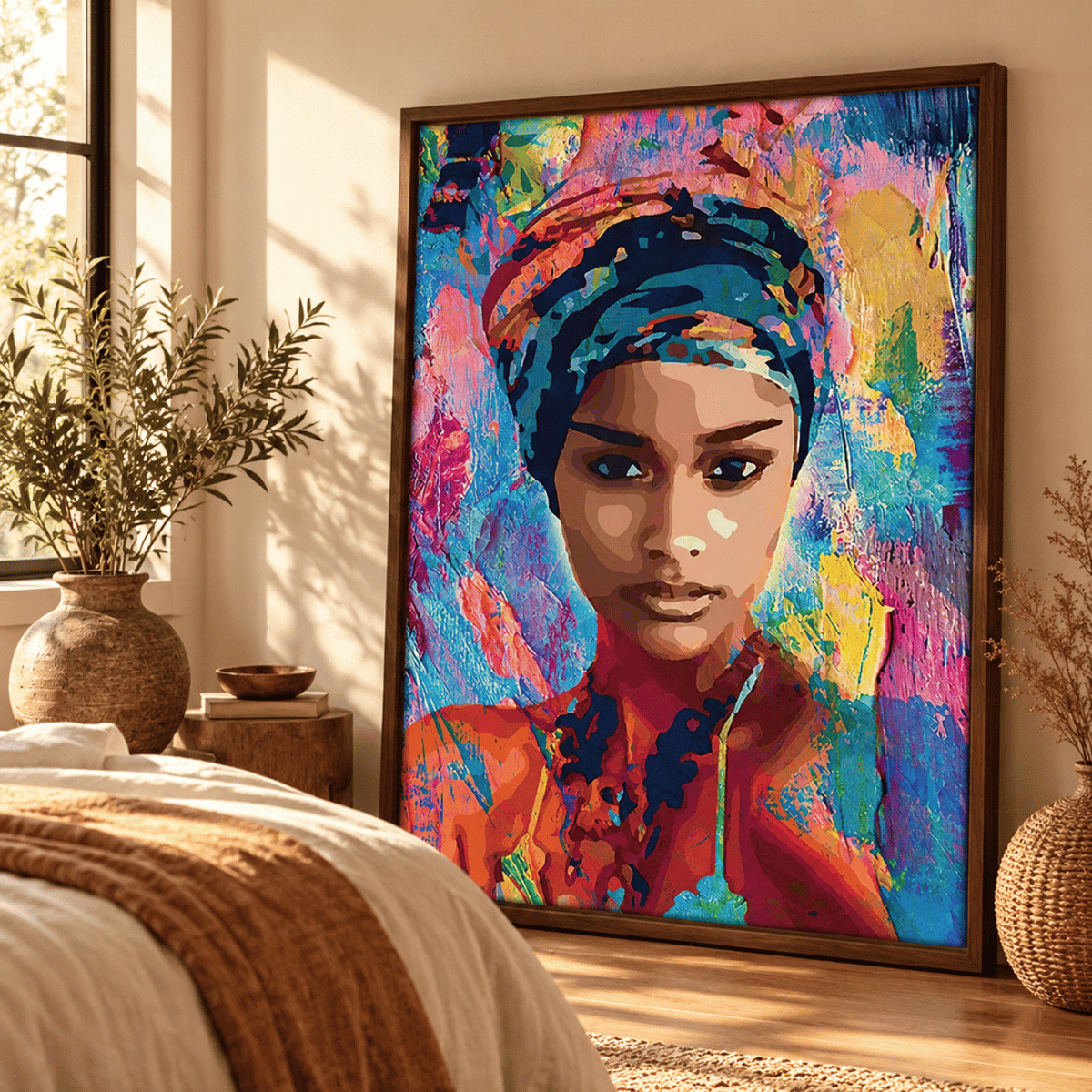 Chromatic Muse Portrait Canvas Print