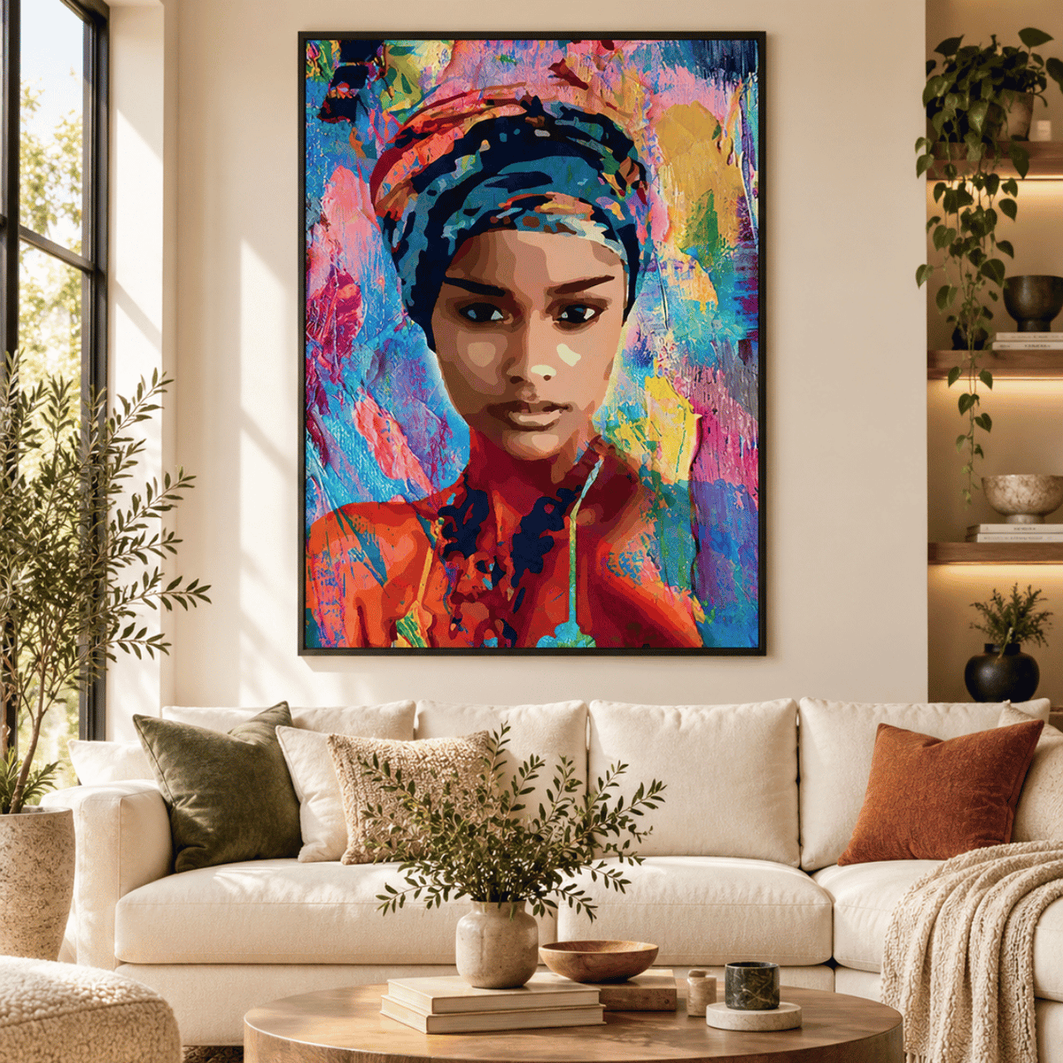 Chromatic Muse Portrait Canvas Print