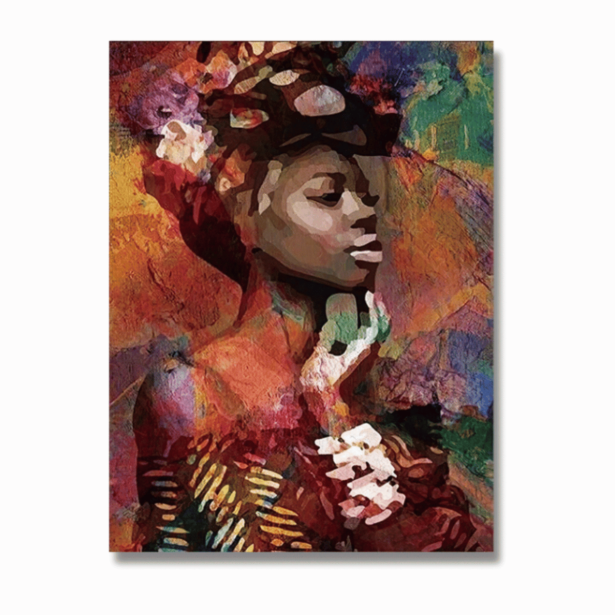 Floral Reverie Muse Portrait Canvas Print