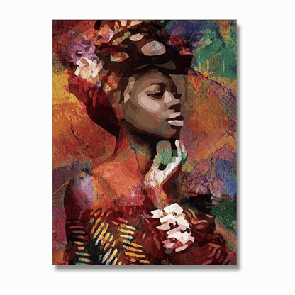 Floral Reverie Muse Portrait Canvas Print