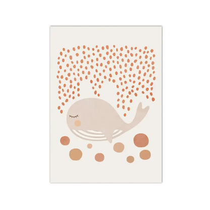 Sleepy Seas Whale Canvas Print