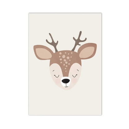 Sleepy Fawn Nursery Canvas Print