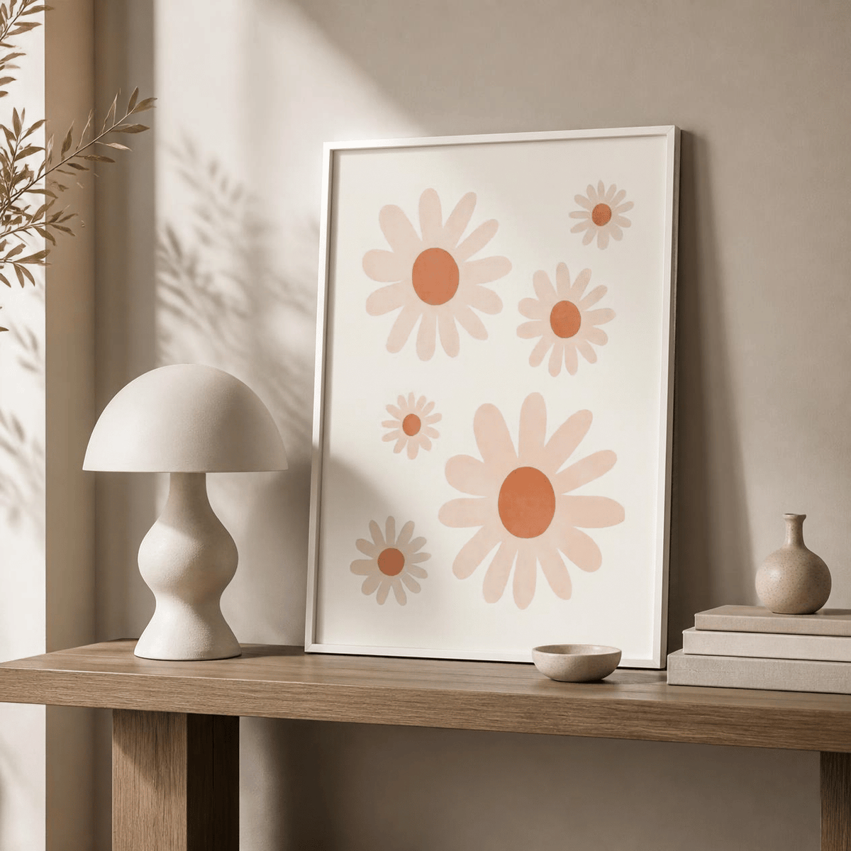 Peach Petal Daisy Canvas Print