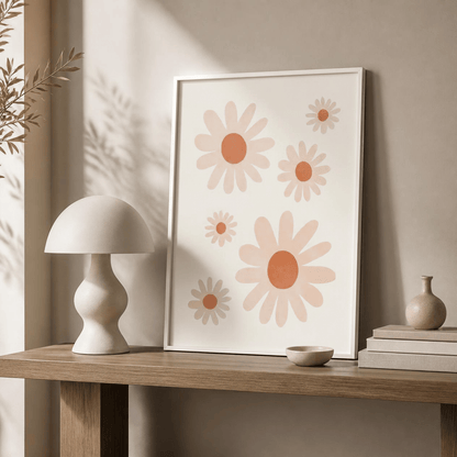Peach Petal Daisy Canvas Print
