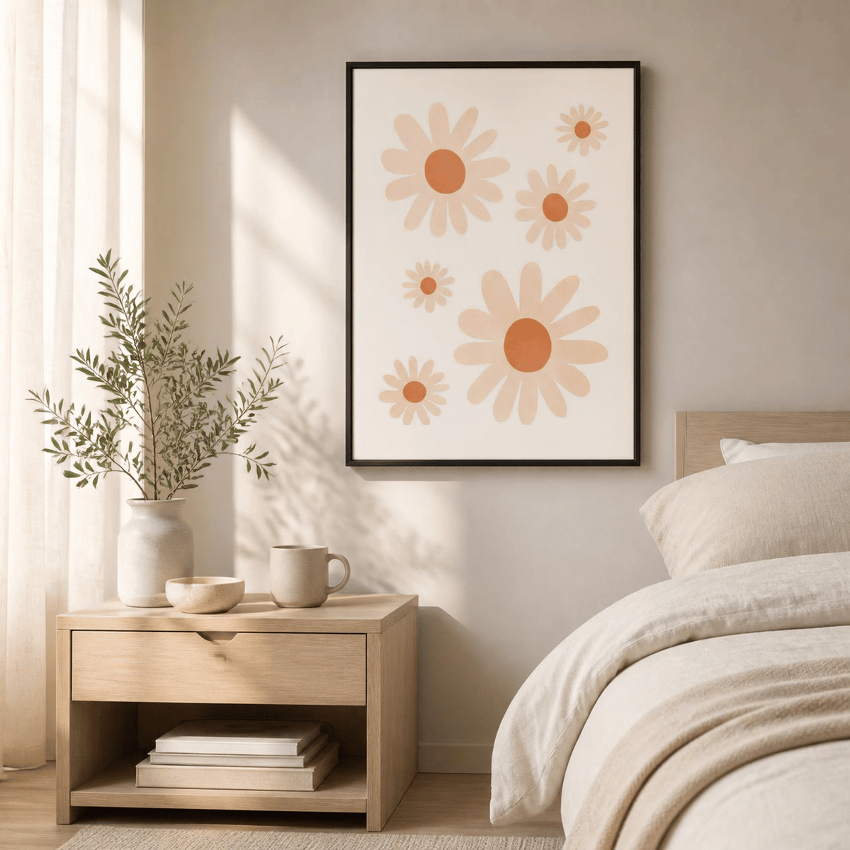 Peach Petal Daisy Canvas Print