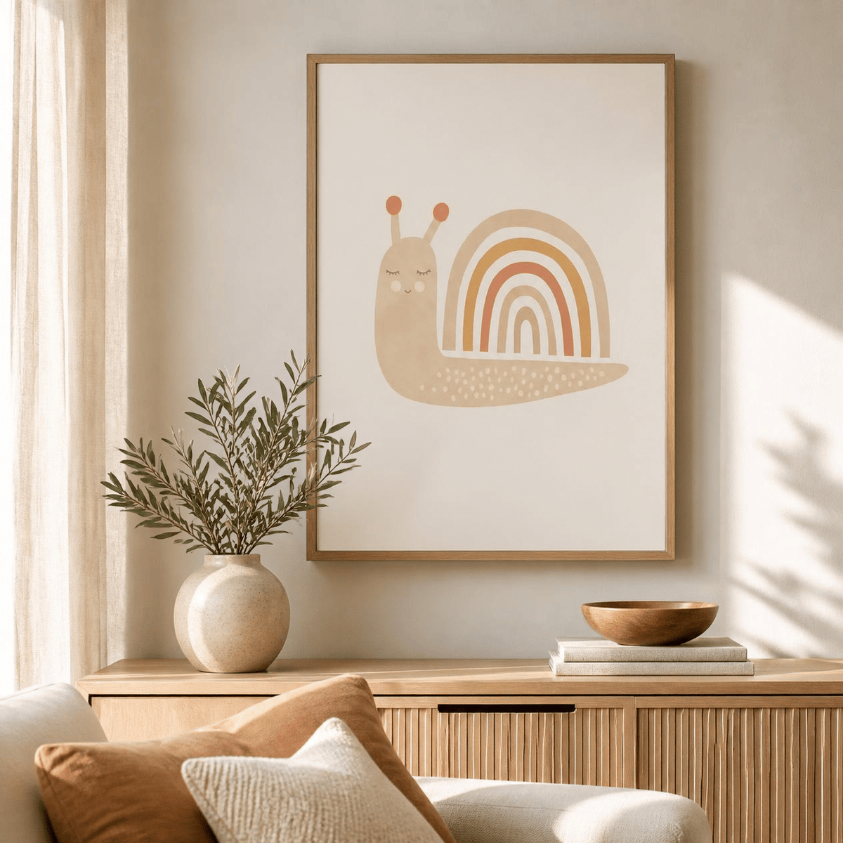 Rainbow Trail Snail Canvas Print
