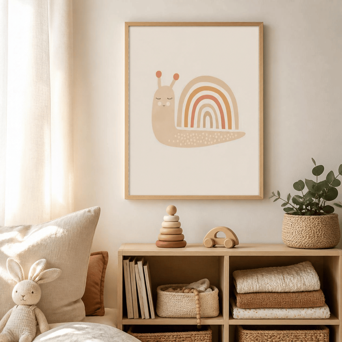 Rainbow Trail Snail Canvas Print