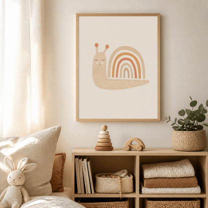 Rainbow Trail Snail Canvas Print